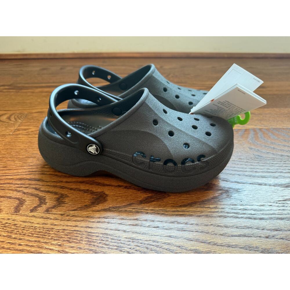 NWT Crocs Baya Platform Glitter Clog - w7